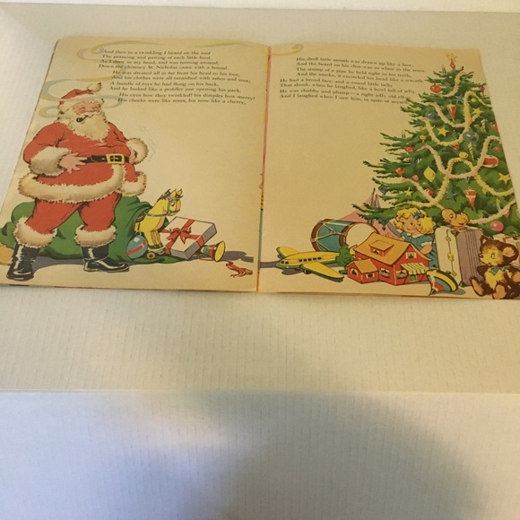 VTG The Night Before Christmas Soft Cover Book 1943 - Picture 7 of 13